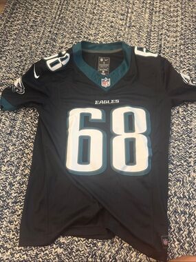 Nike Black and Midnight Green Philadelphia Eagles #68 Jersey